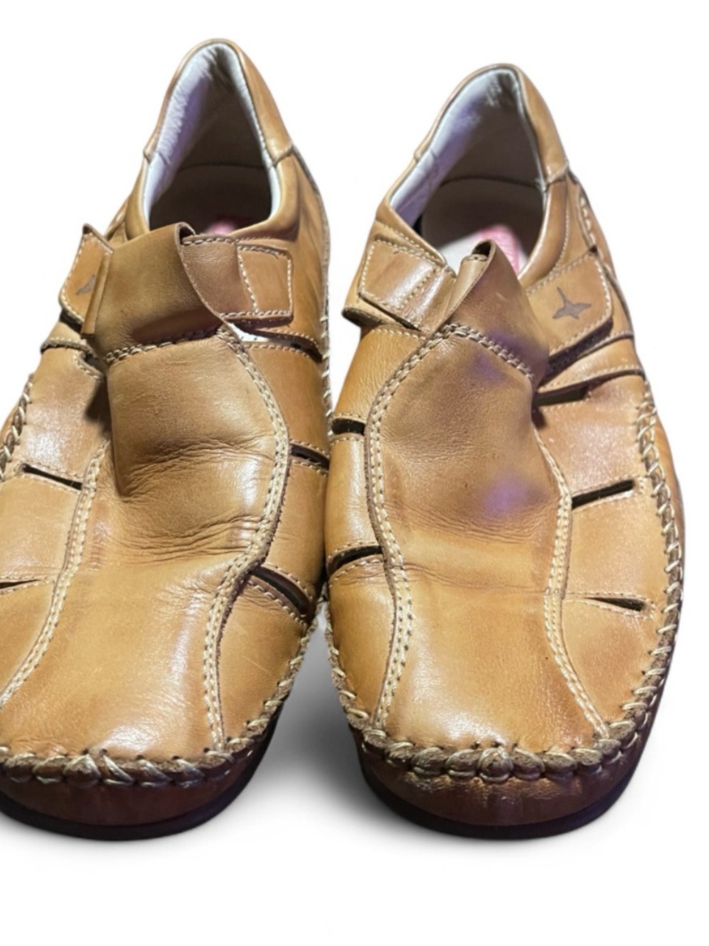 PIKOLINOS Tan Leather Casual Slip-Ons